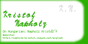 kristof napholz business card